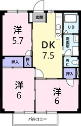 ポワソンボワールＢの物件間取画像